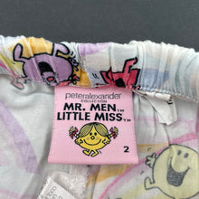 Load image into Gallery viewer, Girls Peter Alexander, Mr Men Little Miss cotton pyjama shorts, GUC, size 2,  