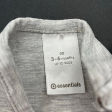 Load image into Gallery viewer, unisex Target, grey marle stretchy tee/top, GUC, size 00,  