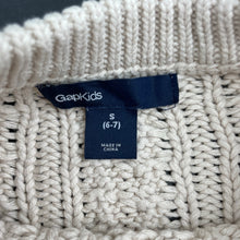 Load image into Gallery viewer, Girls GAP, cable knit cotton sweater/jumper, FUC, size 6-7,  