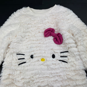 Girls San Rio, HELLO KITTY faux fur dress, discolouration on back, FUC, size 3, L: 51cm