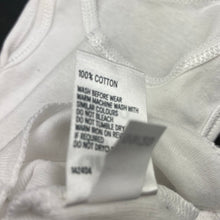 Load image into Gallery viewer, unisex Anko, white cotton singlet top, EUC, size 0000,  