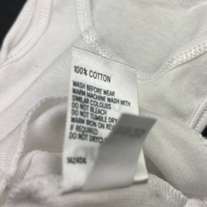unisex Anko, white cotton singlet top, EUC, size 0000,  