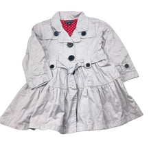 Load image into Gallery viewer, Girls Pumpkin Patch, grey cotton jacket / coat, L: 46cm, EUC, size 2,  