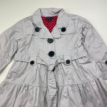 Load image into Gallery viewer, Girls Pumpkin Patch, grey cotton jacket / coat, L: 46cm, EUC, size 2,  