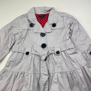 Girls Pumpkin Patch, grey cotton jacket / coat, L: 46cm, EUC, size 2,  