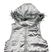 Load image into Gallery viewer, Girls Junior Zone, silver fleece lined hooded vest/jacket, FUC, size 10,  