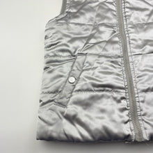 Load image into Gallery viewer, Girls Junior Zone, silver fleece lined hooded vest/jacket, FUC, size 10,  