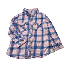 Load image into Gallery viewer, Girls H&amp;T, pink &amp; blue check cotton shirt, FUC, size 2,  