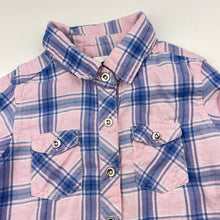 Load image into Gallery viewer, Girls H&amp;T, pink &amp; blue check cotton shirt, FUC, size 2,  