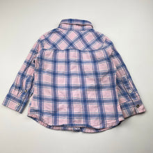 Load image into Gallery viewer, Girls H&amp;T, pink &amp; blue check cotton shirt, FUC, size 2,  