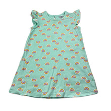 Load image into Gallery viewer, Girls Target, cotton casual dress, rainbows, FUC, size 1, L: 43cm