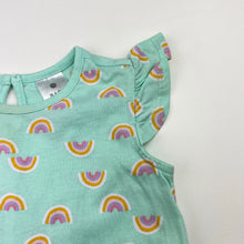 Load image into Gallery viewer, Girls Target, cotton casual dress, rainbows, FUC, size 1, L: 43cm