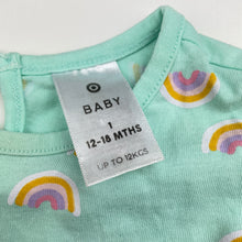 Load image into Gallery viewer, Girls Target, cotton casual dress, rainbows, FUC, size 1, L: 43cm