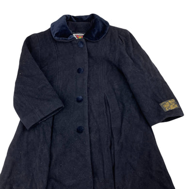 Girls REPORTER NEWS, navy wool & cashmere jacket / coat, L: 60cm, GUC, size 3,  