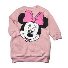 Load image into Gallery viewer, Girls Disney, Minnie Mouse fleece lined sweater dress, EUC, size 4, L: 53cm