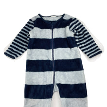 Load image into Gallery viewer, unisex Next, soft fleece zip coverall / romper, GUC, size 0,  