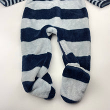 Load image into Gallery viewer, unisex Next, soft fleece zip coverall / romper, GUC, size 0,  