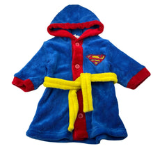 Load image into Gallery viewer, Boys DC Comics, Superman fleece dressing gown/bath robe, EUC, size 0,  