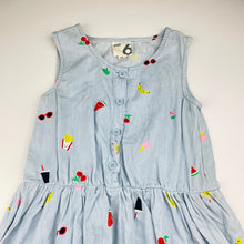 Load image into Gallery viewer, Girls Cotton On, chambray cotton summer dress, FUC, size 6, L: 62cm