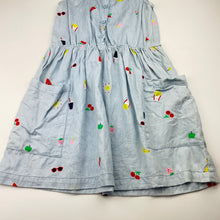 Load image into Gallery viewer, Girls Cotton On, chambray cotton summer dress, FUC, size 6, L: 62cm