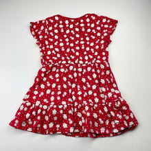 Load image into Gallery viewer, Girls Mango, red floral cotton dress, EUC, size 4, L: 48cm