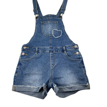 Load image into Gallery viewer, Girls Milkshake, stretch denim overalls / shortalls, GUC, size 8,  