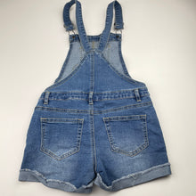 Load image into Gallery viewer, Girls Milkshake, stretch denim overalls / shortalls, GUC, size 8,  