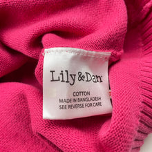 Load image into Gallery viewer, Girls Lily &amp; Dan, pink knitted cotton long sleeve dress, NEW, size 4, L: 50cm