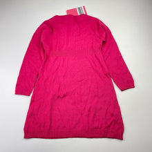 Load image into Gallery viewer, Girls Lily &amp; Dan, pink knitted cotton long sleeve dress, NEW, size 4, L: 50cm