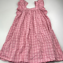 Load image into Gallery viewer, Girls Cotton On, pink check lightweight summer dress, EUC, size 6, L: 66cm