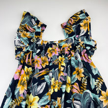 Load image into Gallery viewer, Girls Cotton On, navy floral cotton dress, EUC, size 6, L: 64cm