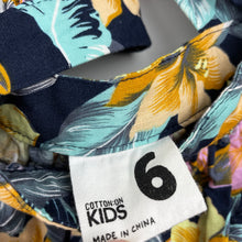 Load image into Gallery viewer, Girls Cotton On, navy floral cotton dress, EUC, size 6, L: 64cm