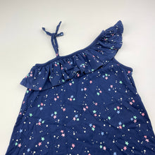 Load image into Gallery viewer, Girls Target, navy cotton summer dress, GUC, size 6, L: 60cm
