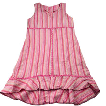 Load image into Gallery viewer, Girls striped, crinkle summer dress, no labels, armpit to armpit: 29cm, GUC, size 5, L: 55cm at front
