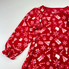 Load image into Gallery viewer, Girls Carters, fleece Christmas long sleeve dress, NEW, size 3, L: 48cm