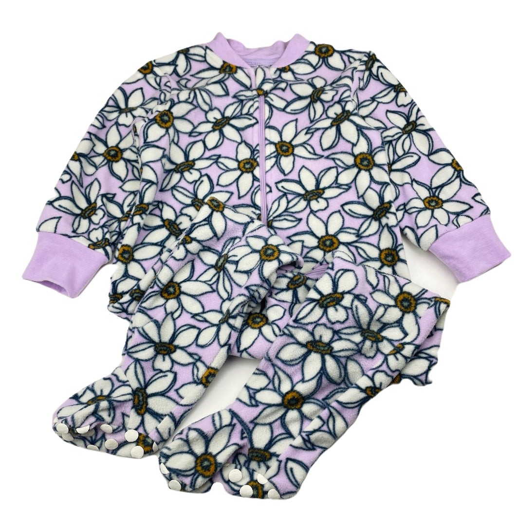 Girls Baby Berry, floral fleece coverall / romper, EUC, size 2,  