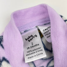 Load image into Gallery viewer, Girls Baby Berry, floral fleece coverall / romper, EUC, size 2,  