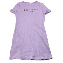 Load image into Gallery viewer, Girls SHEIN, stretchy ribbed t-shirt dress, EUC, size 10, L: 59cm