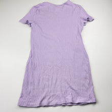 Load image into Gallery viewer, Girls SHEIN, stretchy ribbed t-shirt dress, EUC, size 10, L: 59cm