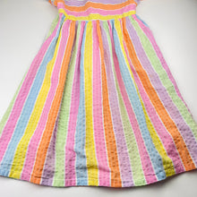 Load image into Gallery viewer, Girls Mango, colourful cotton summer dress, GUC, size 12, L: 87cm
