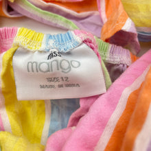 Load image into Gallery viewer, Girls Mango, colourful cotton summer dress, GUC, size 12, L: 87cm