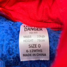 Load image into Gallery viewer, Boys DC Comics, Superman fleece zip coverall / romper, GUC, size 0,  