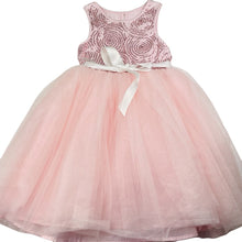 Load image into Gallery viewer, Girls spliced, sequin &amp; tulle party dress, no labels, armpit to armpit: 30cm, GUC, size 6-8, L: 68cm