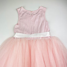 Load image into Gallery viewer, Girls spliced, sequin &amp; tulle party dress, no labels, armpit to armpit: 30cm, GUC, size 6-8, L: 68cm