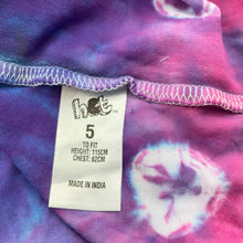 Load image into Gallery viewer, Girls H&amp;T, colourful tie dyed long sleeve tee/top, EUC, size 5,  