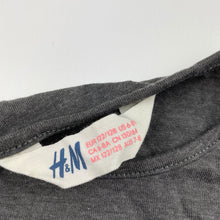 Load image into Gallery viewer, Girls H&amp;M, grey marle stretchy long sleeve tee/top, GUC, size 7-8,  