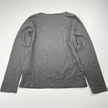 Load image into Gallery viewer, Girls H&amp;M, grey marle stretchy long sleeve tee/top, GUC, size 7-8,  