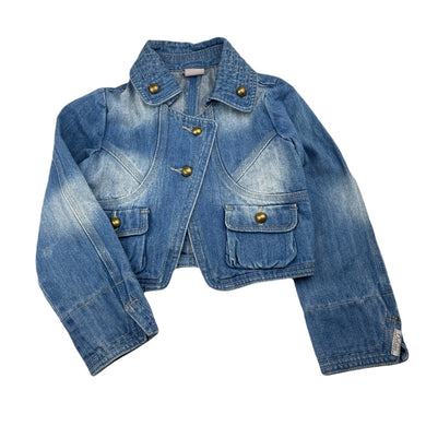 Girls OUCH, blue denim jacket, GUC, size 6,  