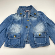 Load image into Gallery viewer, Girls OUCH, blue denim jacket, GUC, size 6,  