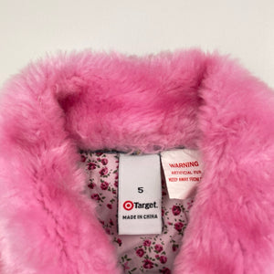 Girls Target, vintage denim jacket, detachable faux fur collar, GUC, size 5,  